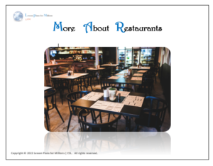 ESL lesson plan about restaurants