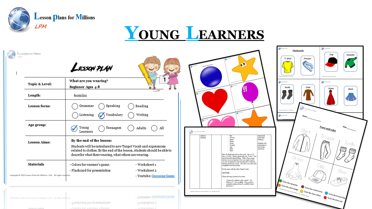 What are you wearing? Young Learners’ Lesson Plan